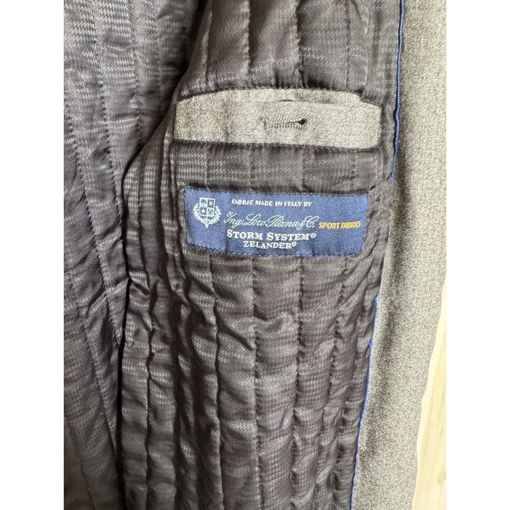 Loro Piana Storm System Wool Saks Fifth Ave Jacket Coat Zip Men's XL Gray - Picture 7 of 9